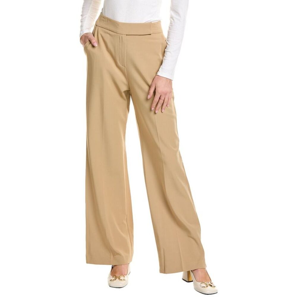 Theo The Label Womens  Gaia Wide Leg Pant, Brown